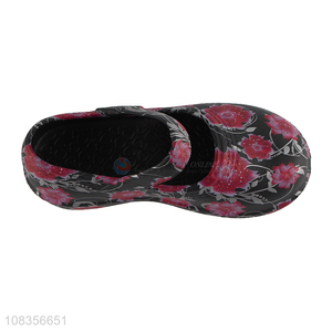 Good price flower printed summer children slippers sandals