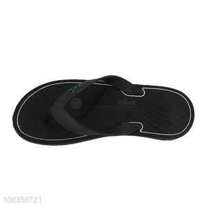 China wholesale black men slippers flip-flops with cheap price