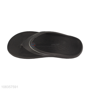 Factory wholesale black non-slip slippers men flip flops