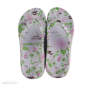 Yiwu wholesale fashion printed flip flops causal slippers
