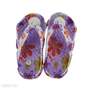 Yiwu market printed flip flops non-slip sandals for children