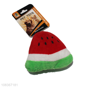 Wholesale Simulation Plush Triangle Watermelon Pet Toy Dog Toy