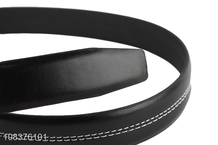 High quality mens casual dress belt stitched pu leather belt
