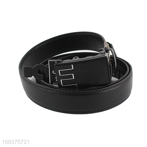 Promotional pu leather automatic buckle casual dress belt for men