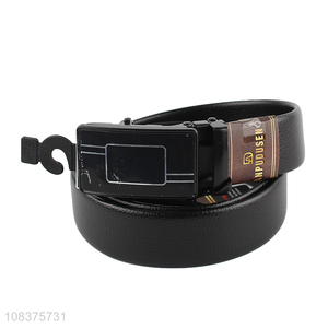 New imports men's pu leather pants belt with automatic buckle