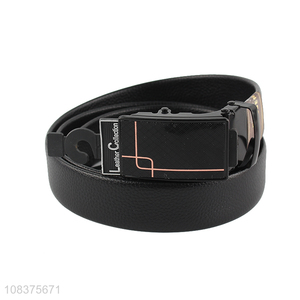 Hot sale men's wide automatic buckle belt pu leather waist straps