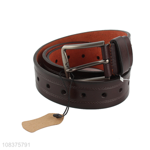 New arrival single prong buckle belt faux leather belt for men