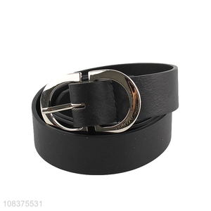 Good quality womens pu leather belt for casual pants jeans khakis