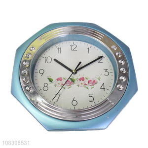 Best price imitation metal digital wall clock with battery
