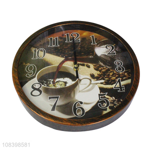 Good quality printed retro wall clock plastic quartz clock