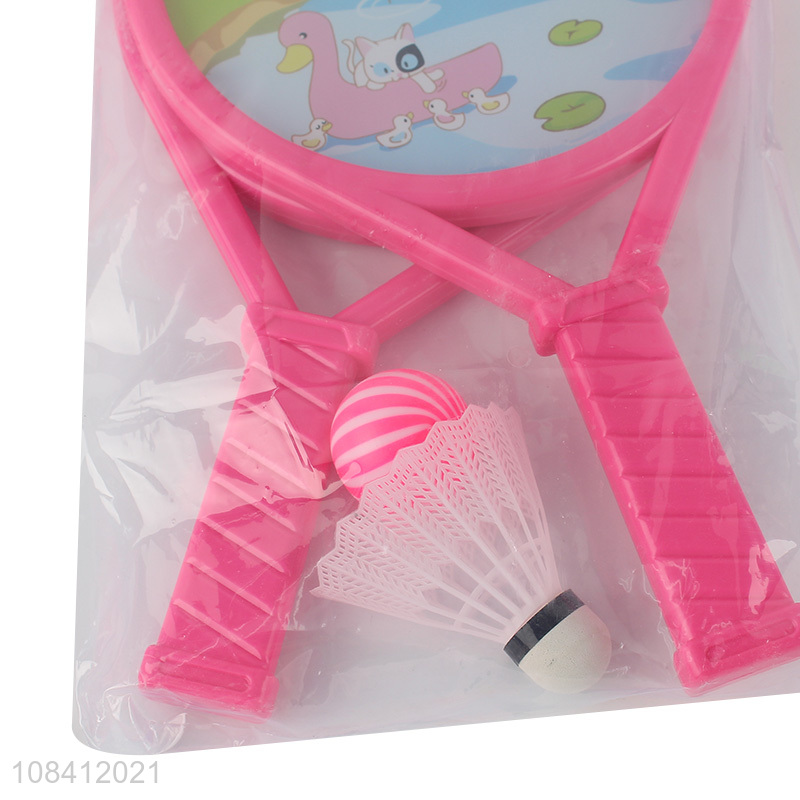 Good sale cartoon plastic kids badminton racket toys