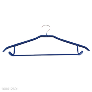 Latest design seamless plastic dipping steel clothes hanger wholesale