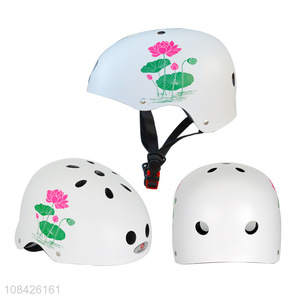 Wholesale floral printed cycling <em>helmet</em> roller skating <em>helmet</em> skateboard <em>helmet</em>