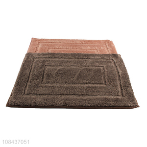 Wholesale price solid color plush carpet thickened non-slip mat