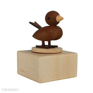Hot selling wooden bird music box wooden <em>crafts</em> birthday gift home <em>decoration</em>