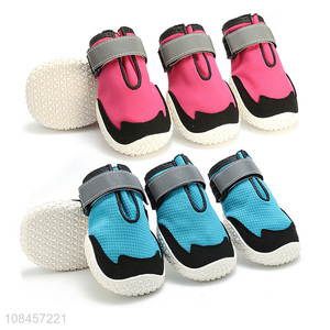Factory supply anti-slip dog shoes waterproof dog booties for camping