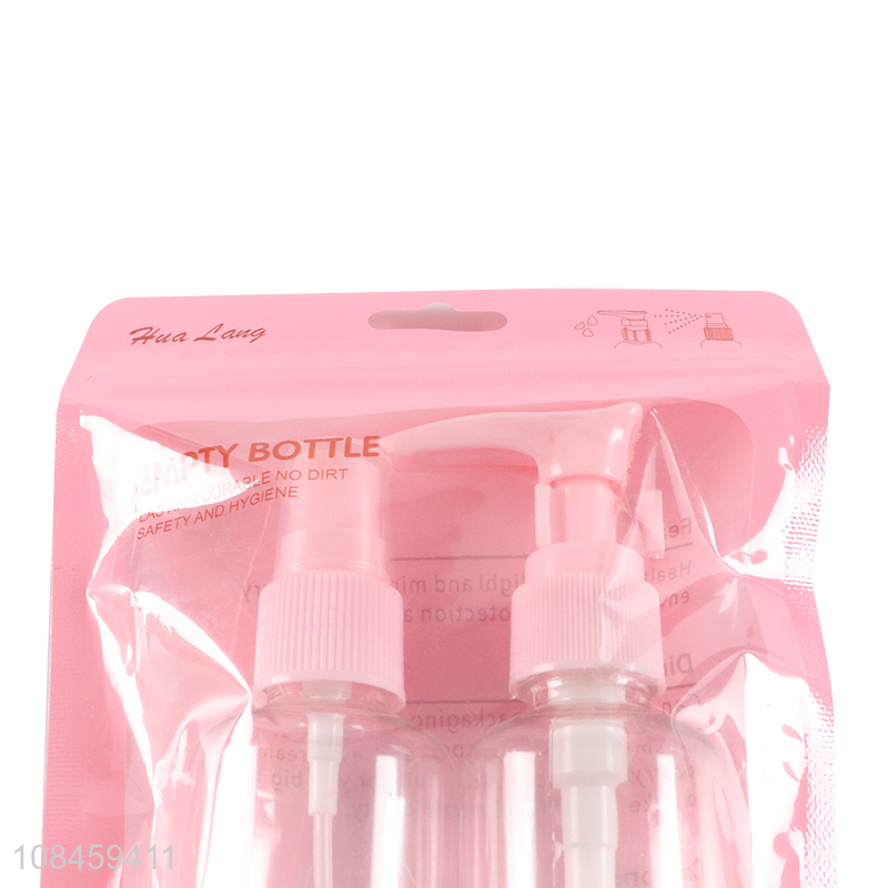 Wholesale price plastic travel bottles ladies shampoo bottles