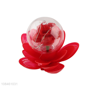 Factory supply flower shape glass cover table ornaments for <em>decoration</em>