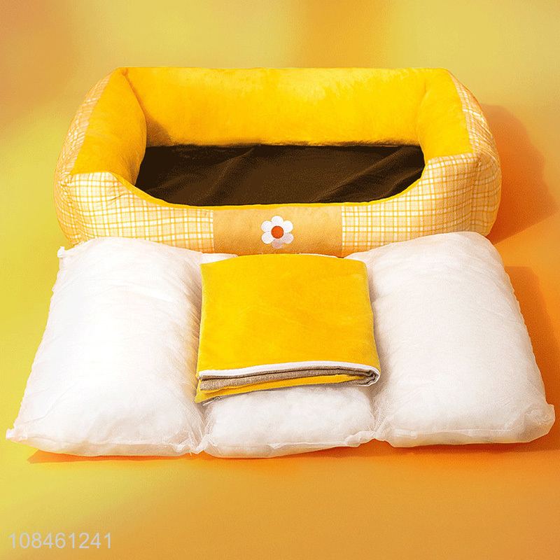 New products winter warm crystal super soft velvet dog bed pet house