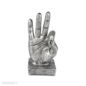 Wholesale creative hand figurine gesture hand sculpture home <em>decoration</em>