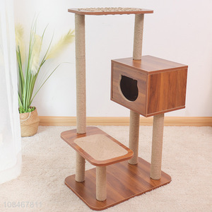 Best selling wooden cat climbing frame cat toys
