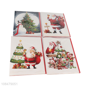 Factory supply musical Christmas greeting cards holiday wishes card