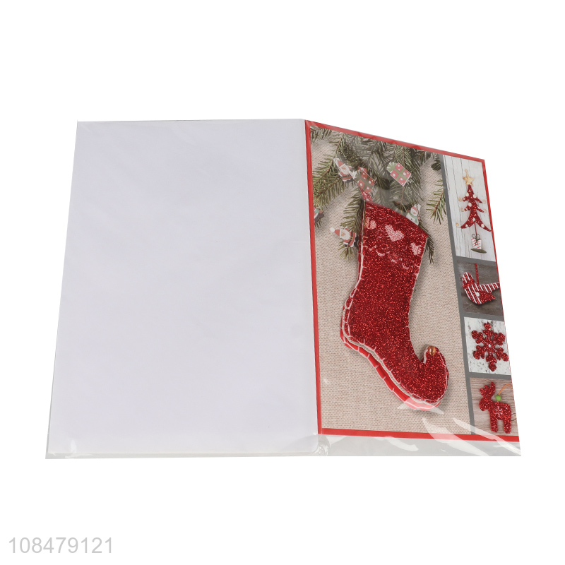 New arrival beautiful printed musical Christmas greeting cards