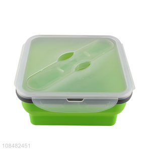 China supplier reusable airtight collapsible silicone lunch box