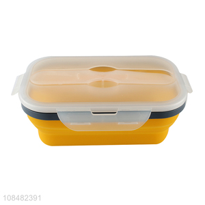 Good quality space saving collapsible silicone bento lunch box