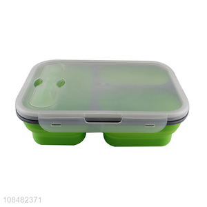New arrival bpa free collapsible silicone bento lunch box