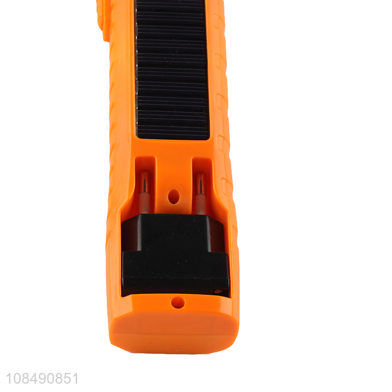 High quality super bright solar powered rechargeable led torch flashlight