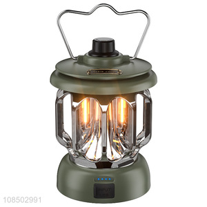 New products rechargeable outdoor camping lantern portable retro led <em>emergency</em> <em>light</em>