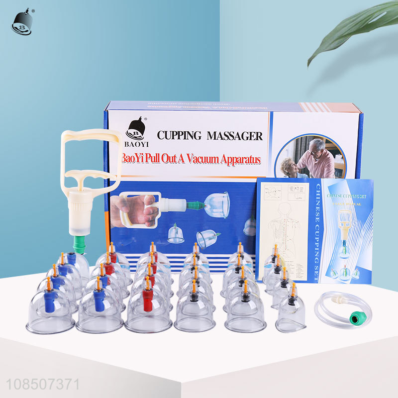 Wholesale 24 therapy cups cupping set Chinese acupoint massage kit