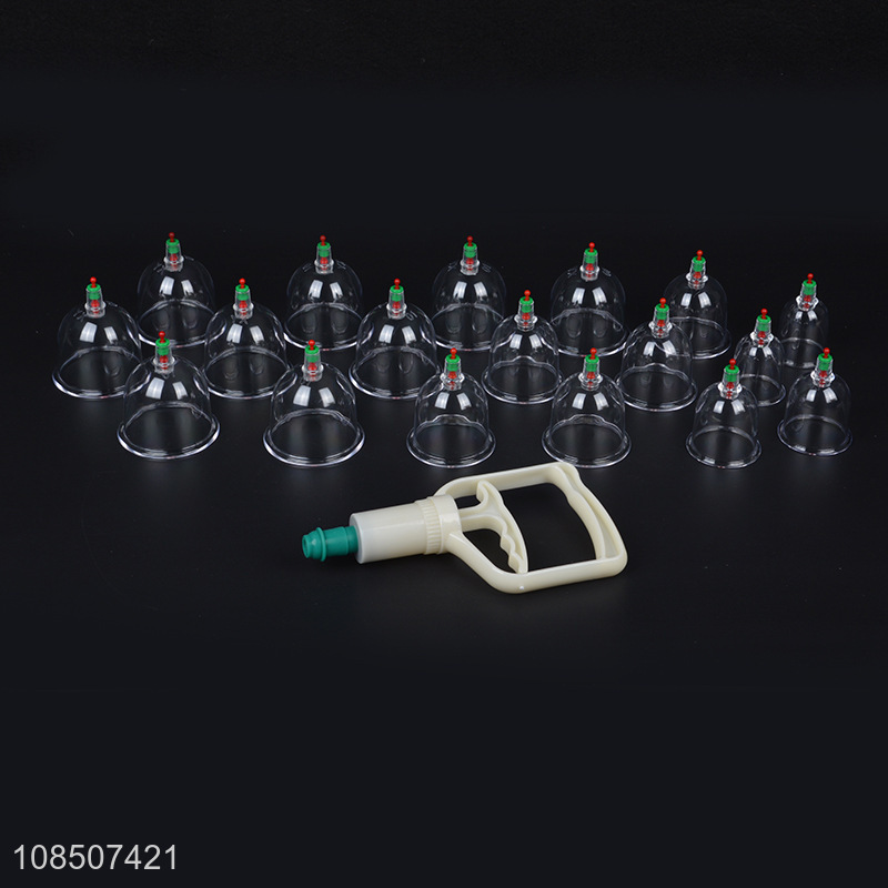 China imports 18 large cups cupping vacuum therapy machine with pump