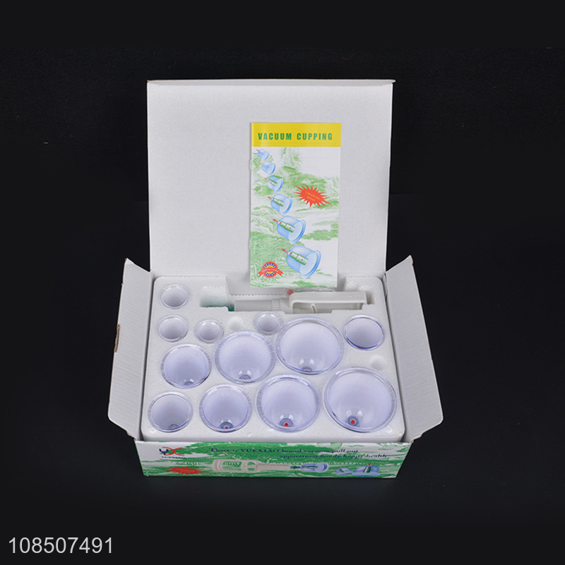 Wholesale 12 cups Chinese acupoint cupping therapy set safety cupping set