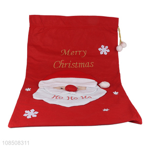 High quality Christmas drawstring gift bags Christmas supplies