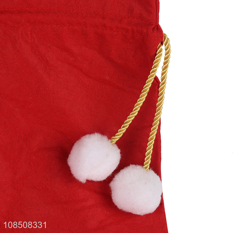 Hot sale Christmas drawstring bags for gifts and candys