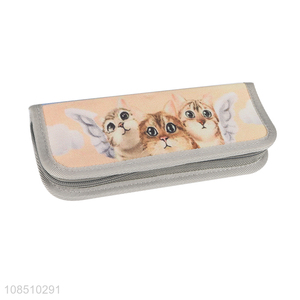 Good quality cute animal printed cloth pencil <em>bag</em> <em>pen</em> pouch