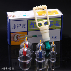 Factory supply 6 cups cupping set for body back shoulder pain releif