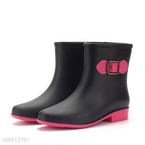 Top selling fashion ladies outdoor waterproof rain boots wholesale