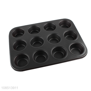 Hot selling 12holes muffin tray round cupcake baking pan