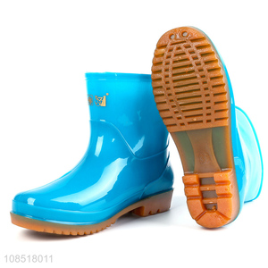 Latest products non-slip women rain boots gumboots for outdoor