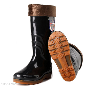 China wholesale thickened winter men waterproof pvc rain boots