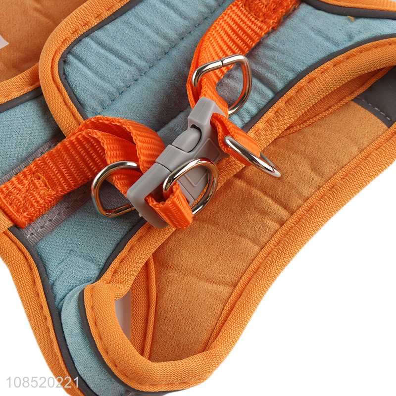 High quality adjustable padded vest pet harness set for small dogs