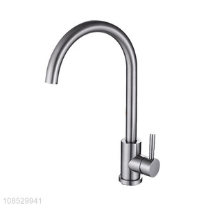 Wholesale 304 stainless steel kitchen sink mixer single handle kitchen faucet