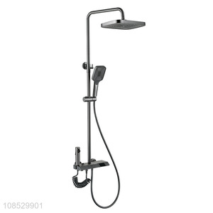 Wholesale 4-function piano key thermostatic shower set rainfall shower head faucet set