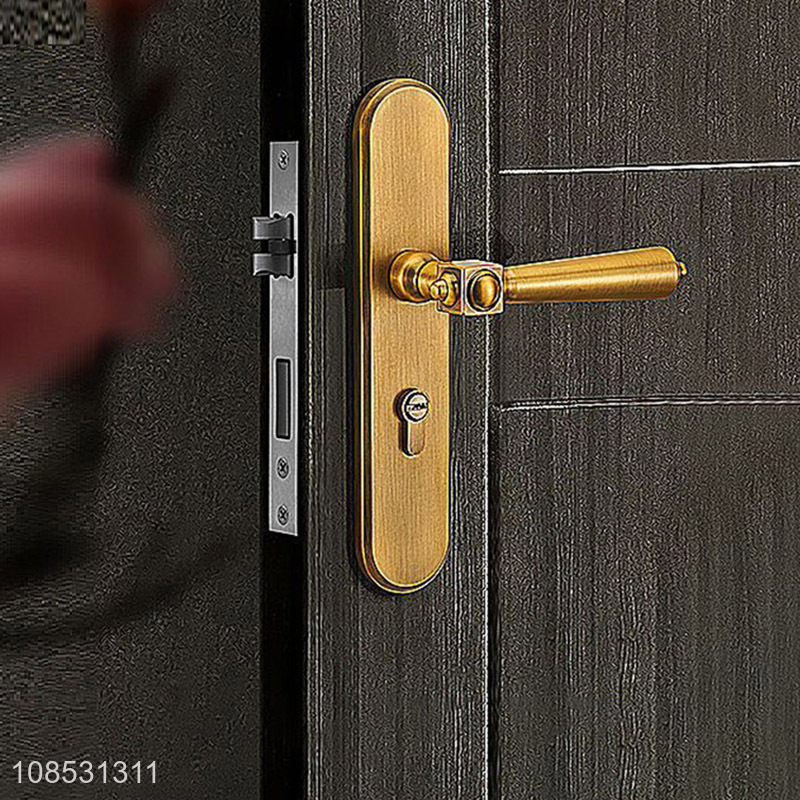 Hot selling European style door handle lock magnetic mute interior door handle