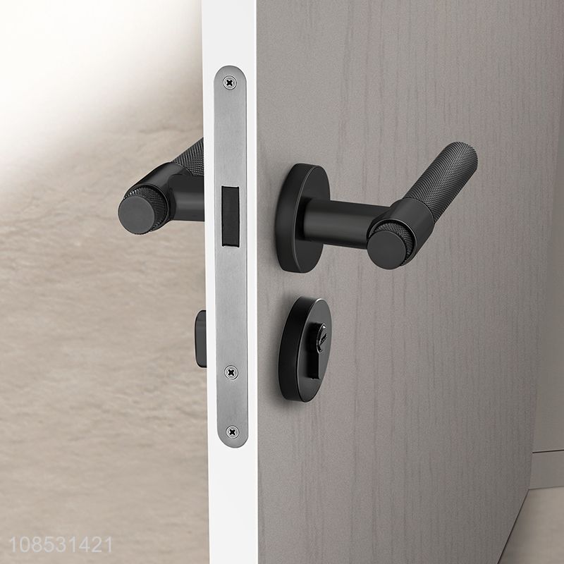 Wholesale corrosion resistant zinc alloy magnetic door handle split lock set