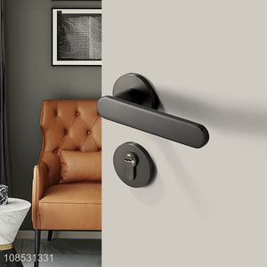 High quality American style door handle lock bedroom wooden door lock set