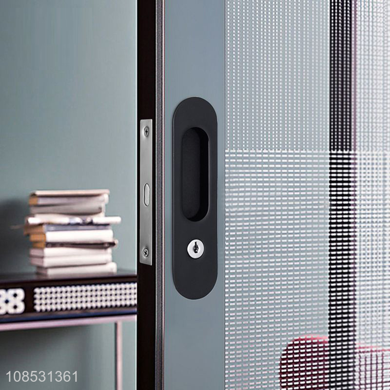 High quality zinc allooy sliding door lock invisible bedroom door handle knob